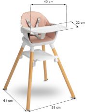 Стільчик для годування Caretero Bravo Pink